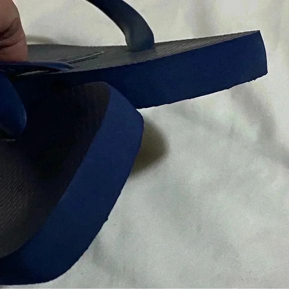 🎈HAVAIANAS Navy blue mens 46 beach resort casual summer slip  on flip flop - Picture 5 of 7